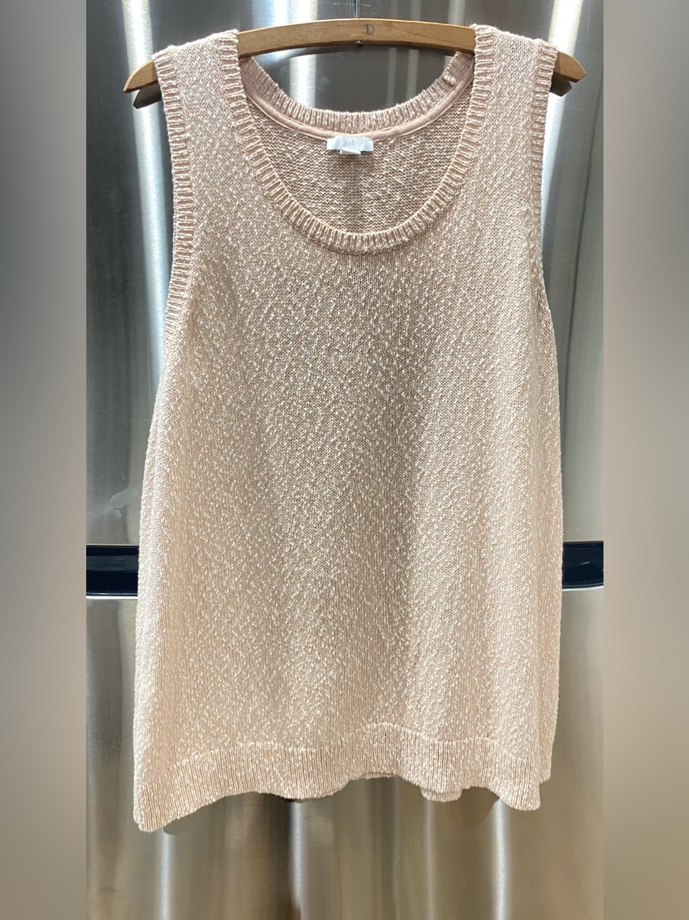 I. Jill Light Pink Knit Tank Top sweater - Women's Sleeveless Casual Layering